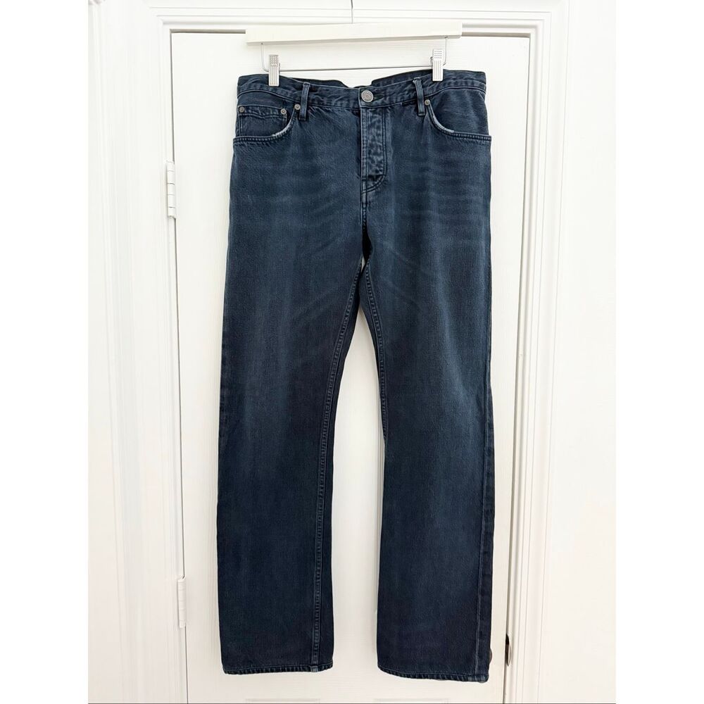 Burberry Brit Steadman Denim Mid-Rise Slim Straight Leg Jeans Medium Wash‎ 34R